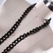 1 Yard 20mm Black Metal Flattened Links Heavy Duty Aluminum Chain Trim for Jewelry and Bag Straps